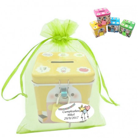 Hucha En Bolsa De Organza Personalizada