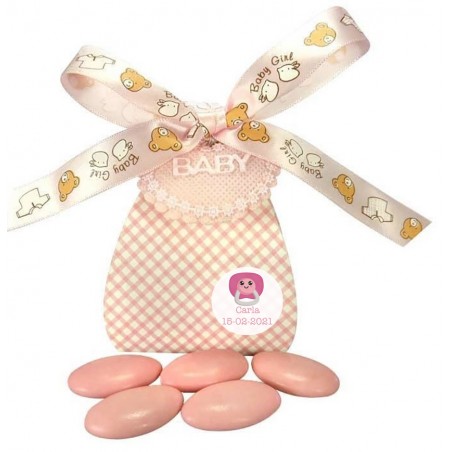 Chocolates para bautizo niña personalizado