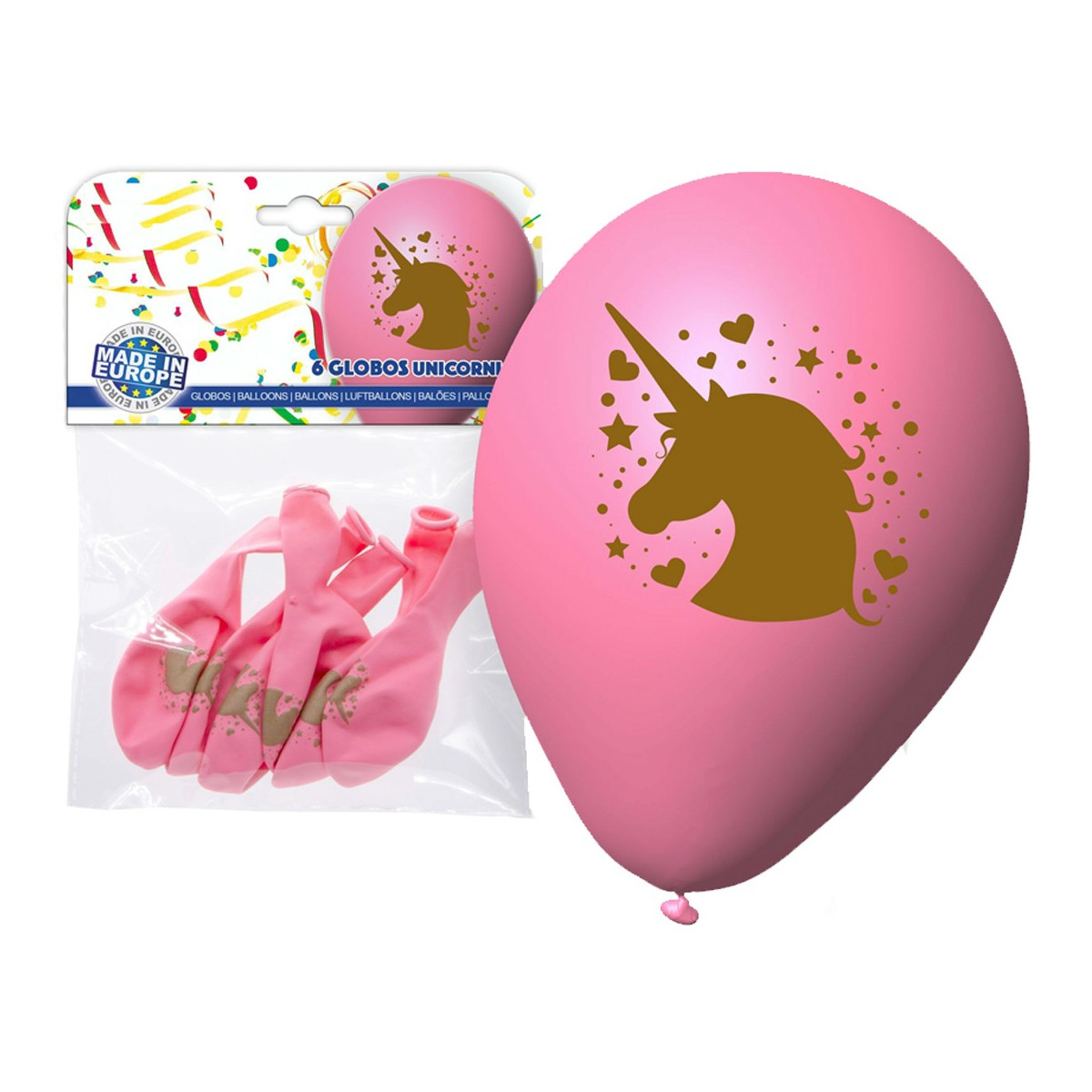 Pack globo unicornio rosa