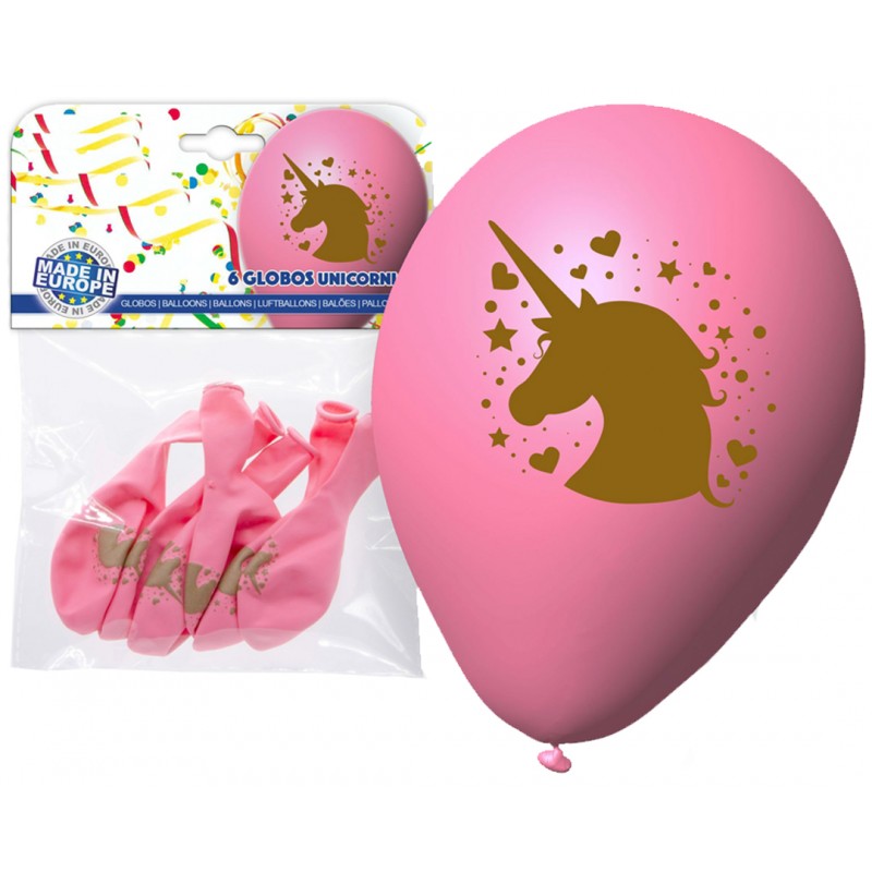 Pack globo unicornio rosa