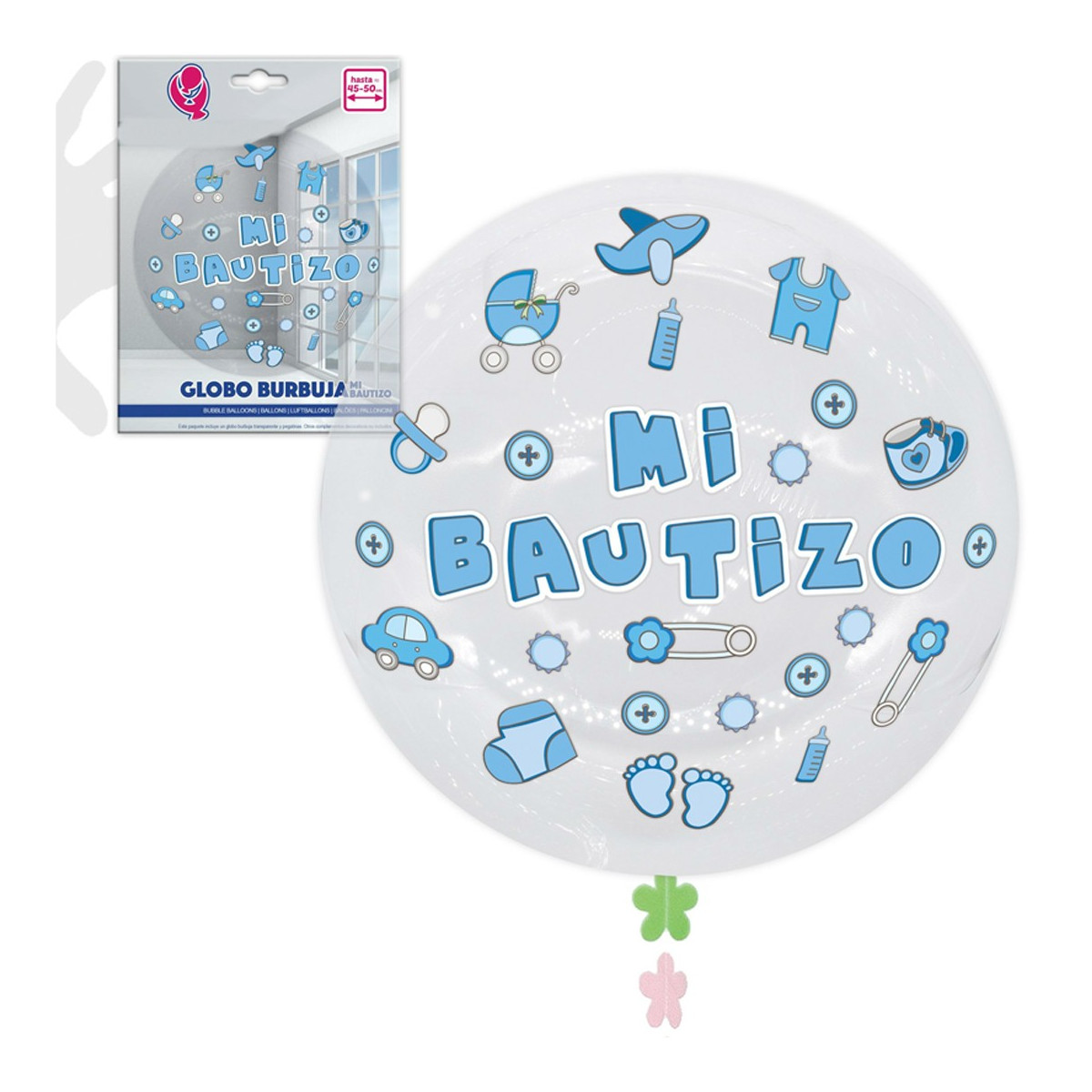 Globos decoración bautizo pack