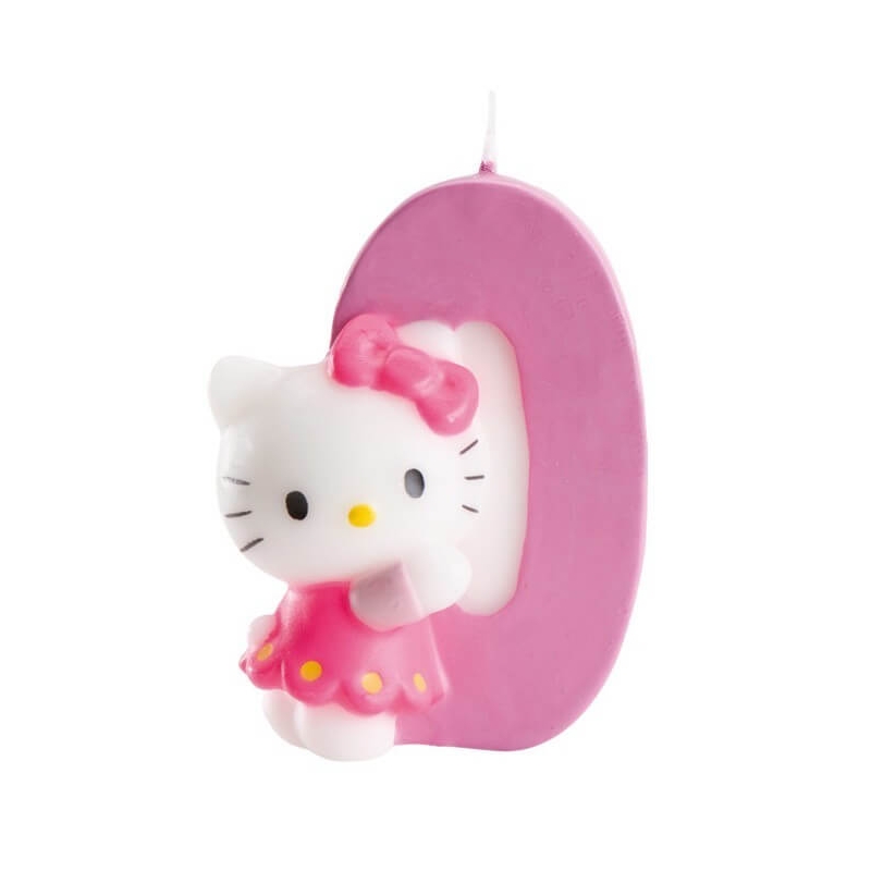 Vela tarta cero hello kitty