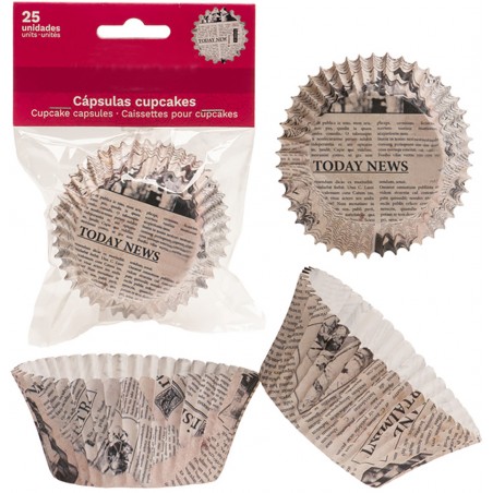 Pack 25 Moldes Cupcakes Papel