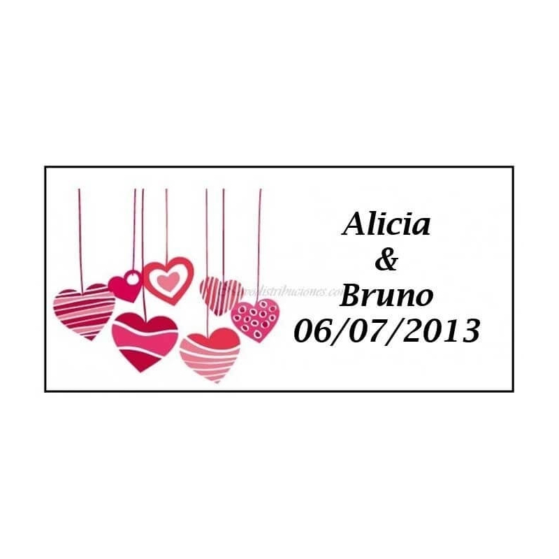Etiqueta Adhesiva Corazones Etiqueta Adhesiva Corazones