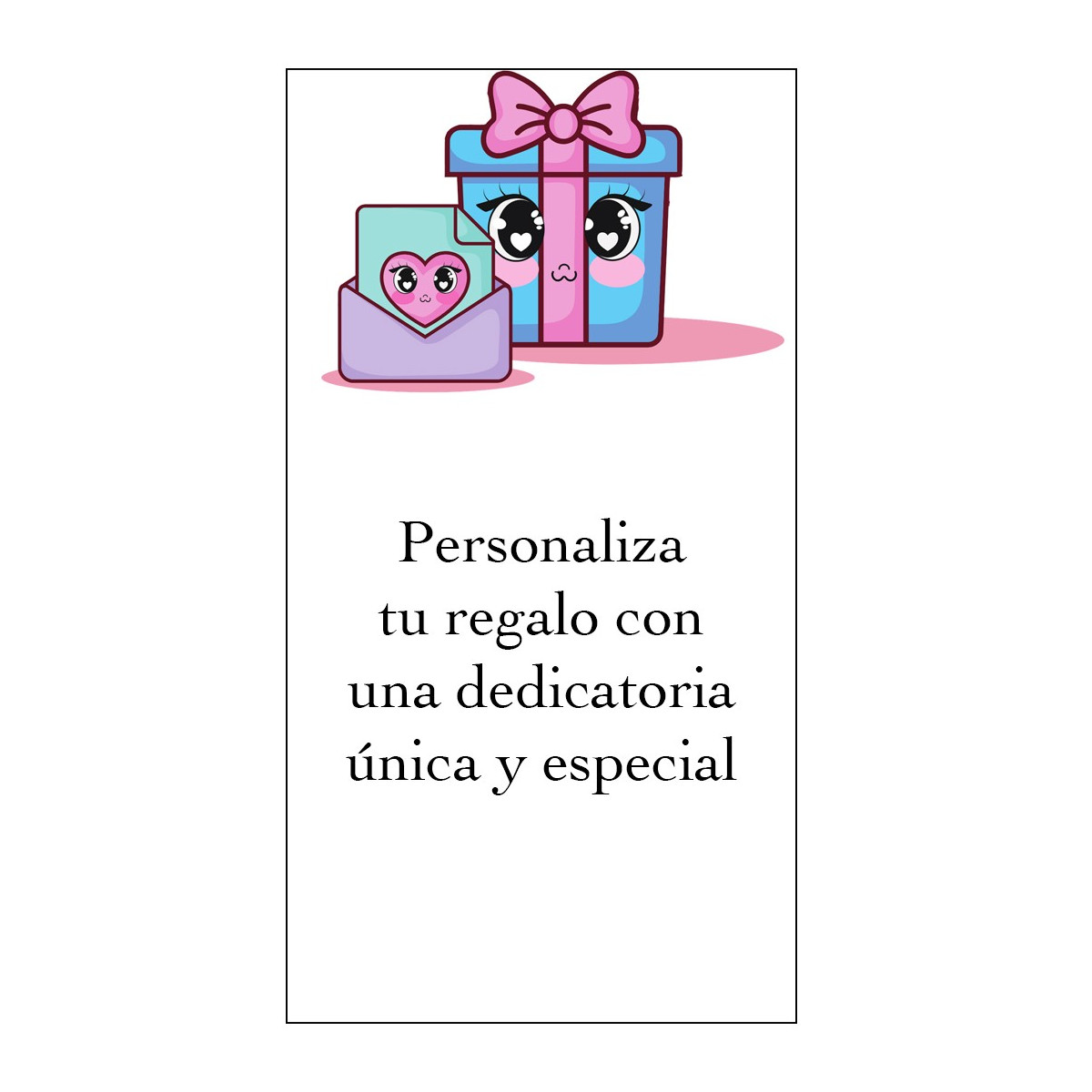 Etiquetas adhesivas para regalos con dedicatoria personalizada