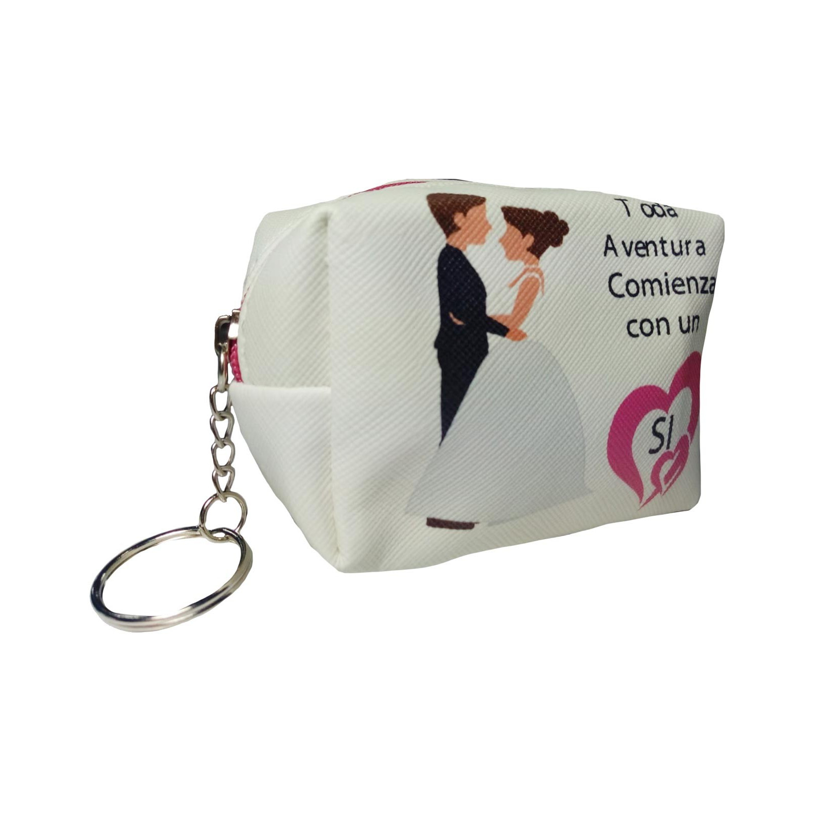 Monedero llavero boda