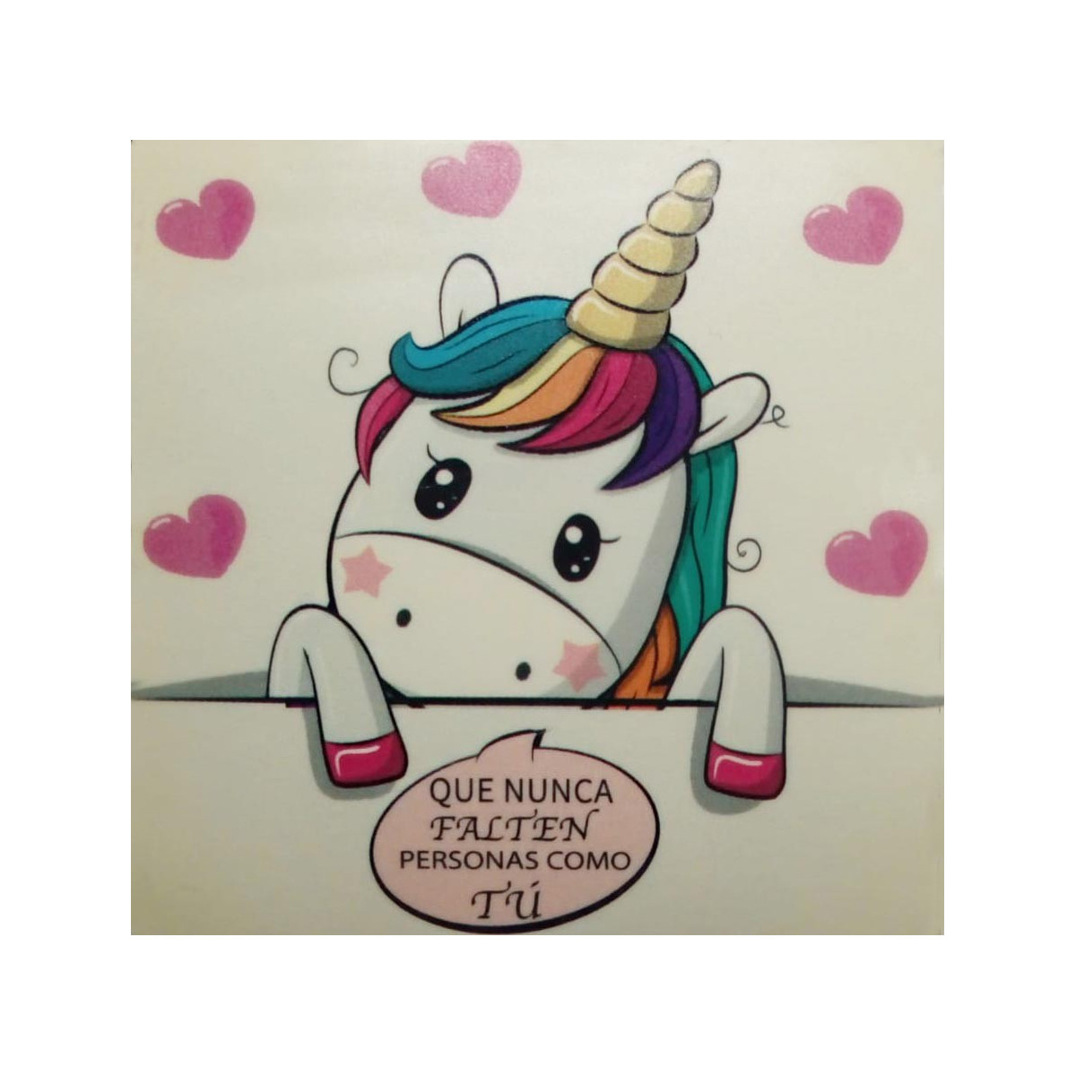 Adhesivo de Unicornio con Mensaje Inspirador y Encantador para tus Eventos