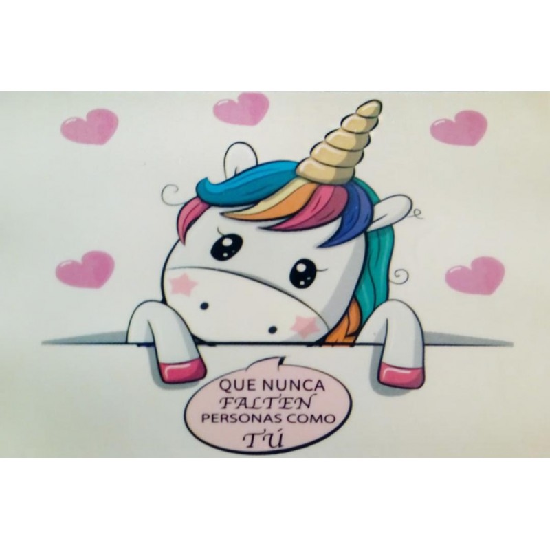 Adhesivo Unicornio Rectangular Adhesivo Unicornio Rectangular