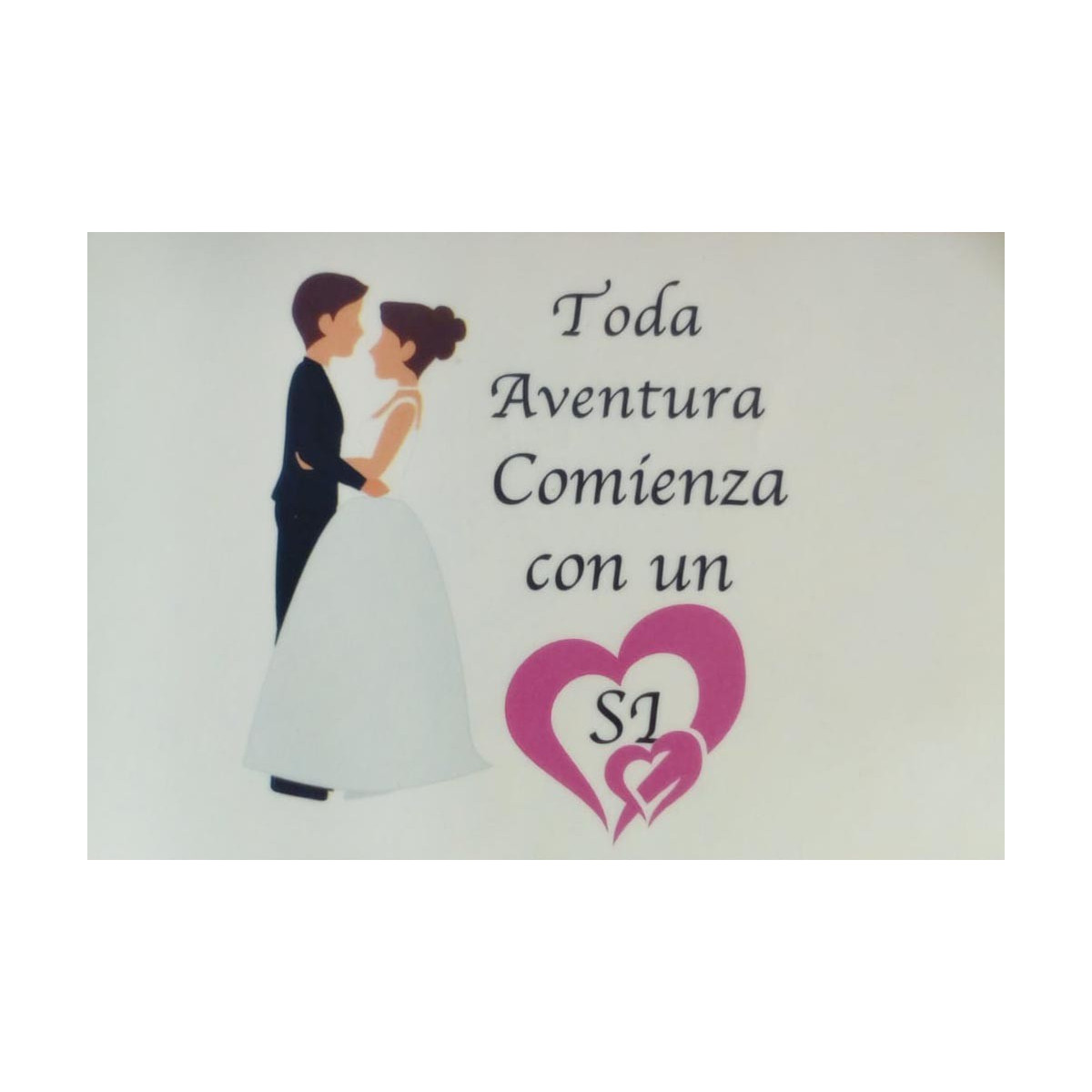 Adhesivo pareja boda