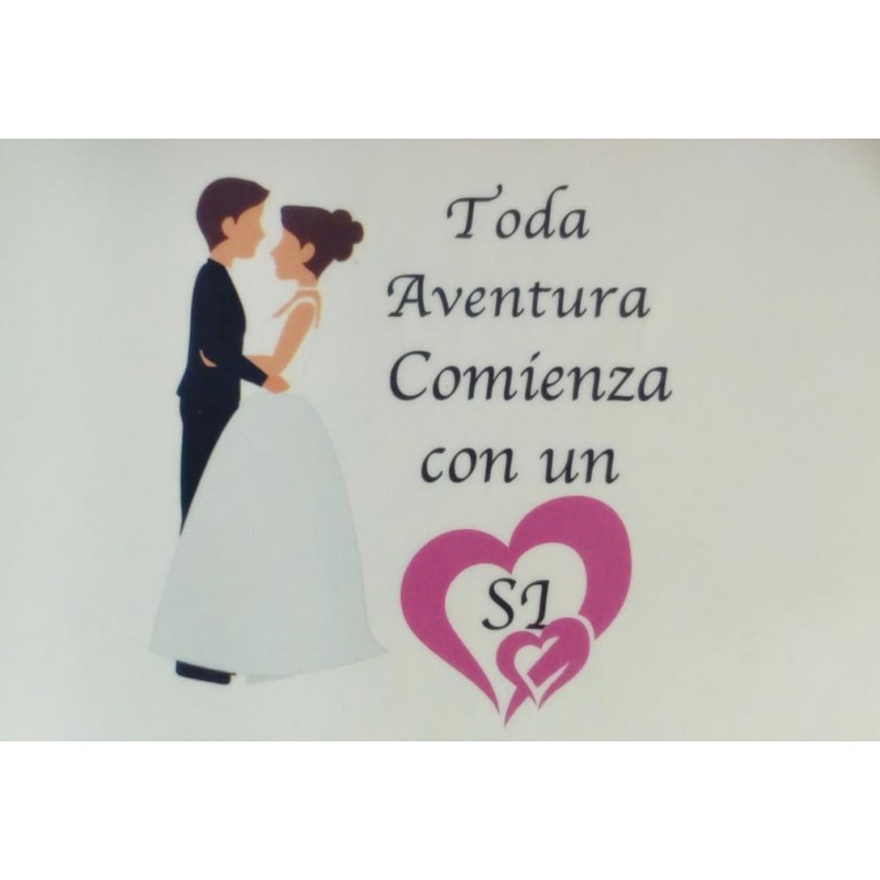 Adhesivo pareja boda