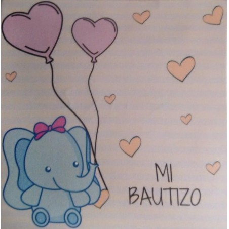 Adhesivo Elefante Bautizo