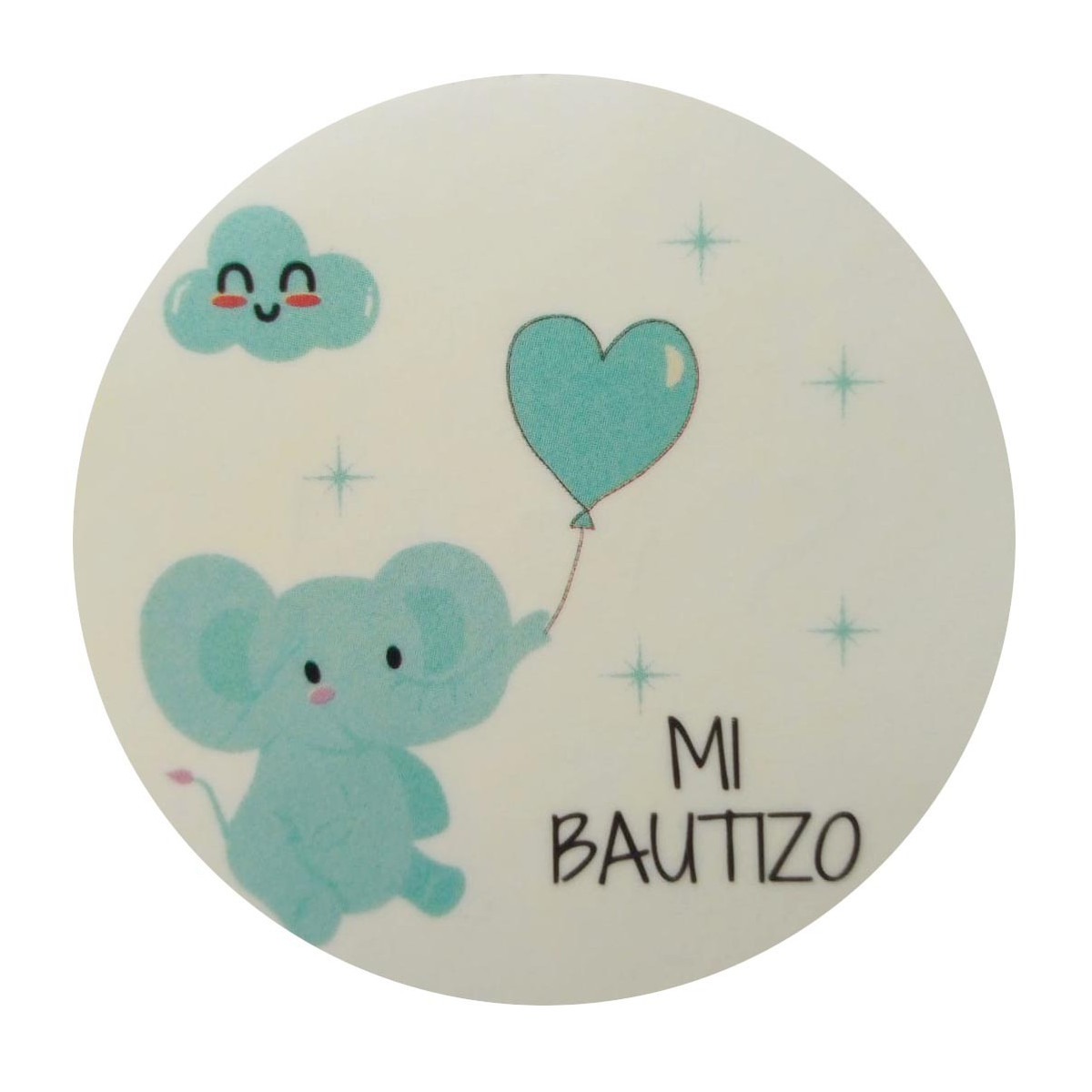 Adhesivo redondo niño tamaño mini