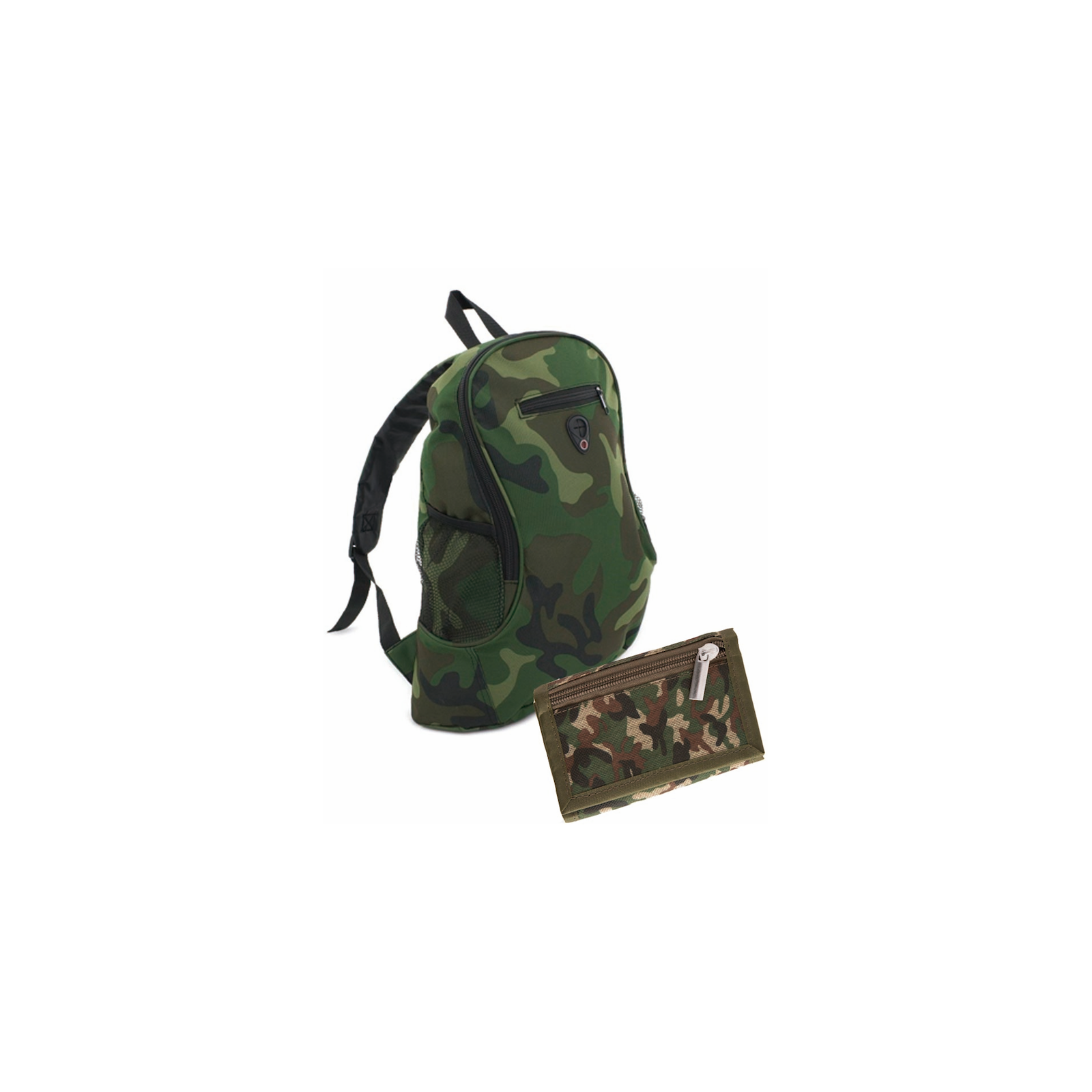 Mochila y cartera camuflaje