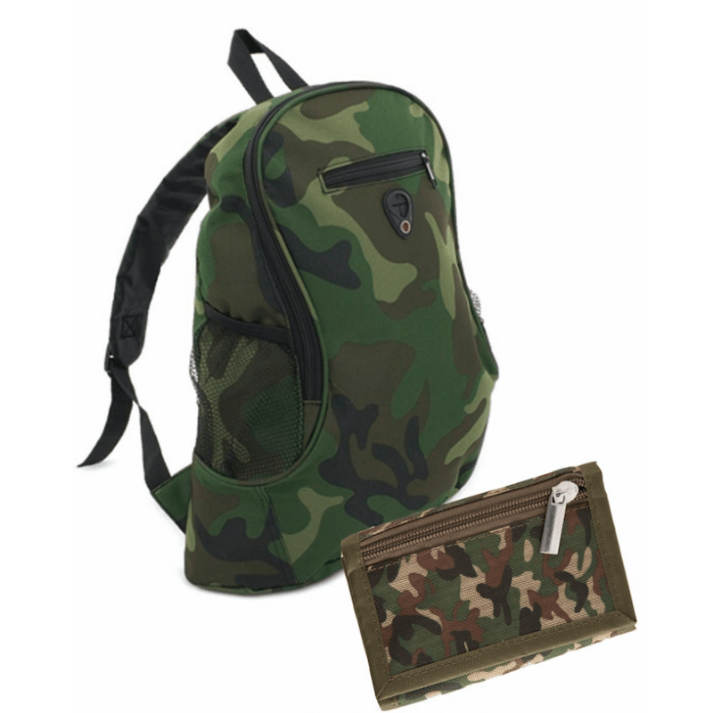 Mochila Y Cartera Camuflaje Mochila Y Cartera Camuflaje
