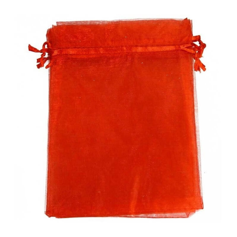 Bolsa de organza roja 9 x 15