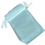 Bolsa De Organza Celeste 9 X 15