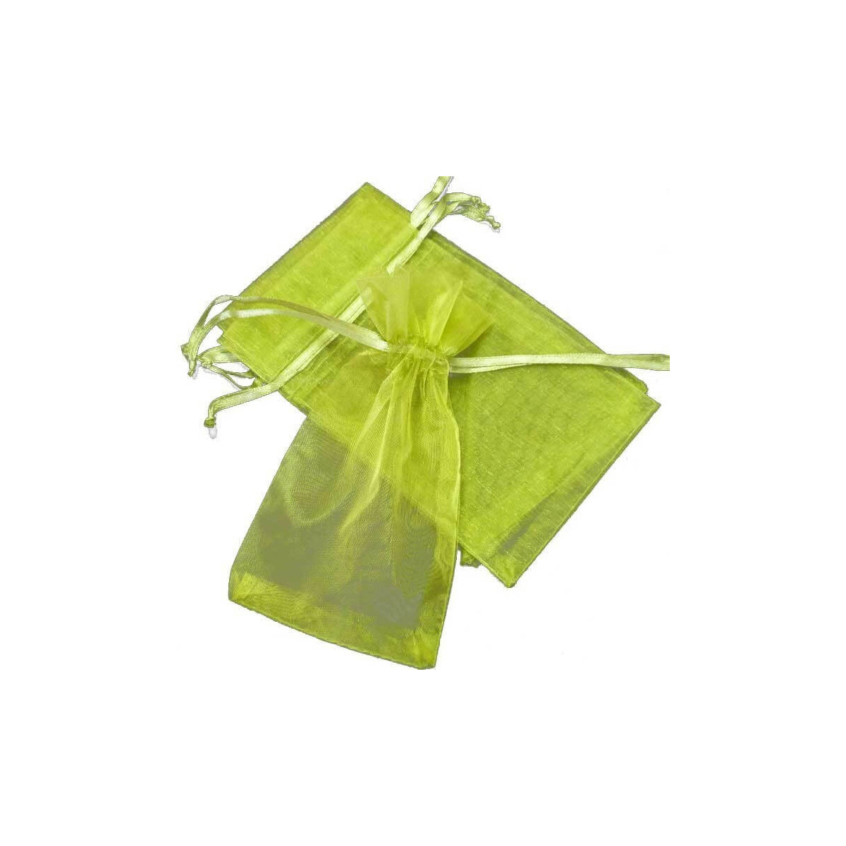 Bolsa de organza verde oscura 13 x 17