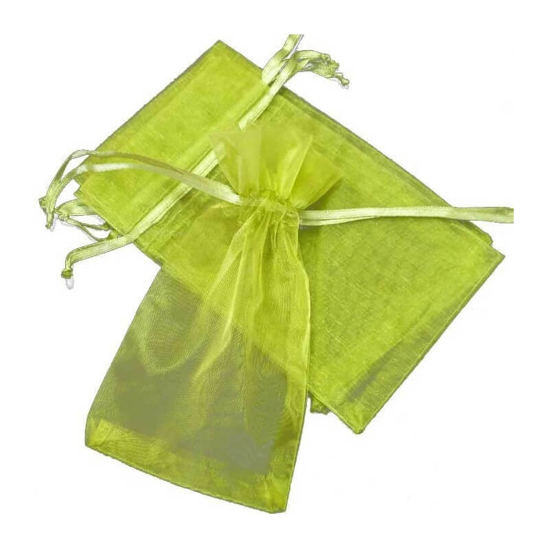 Bolsa de organza verde oscura 13 x 17