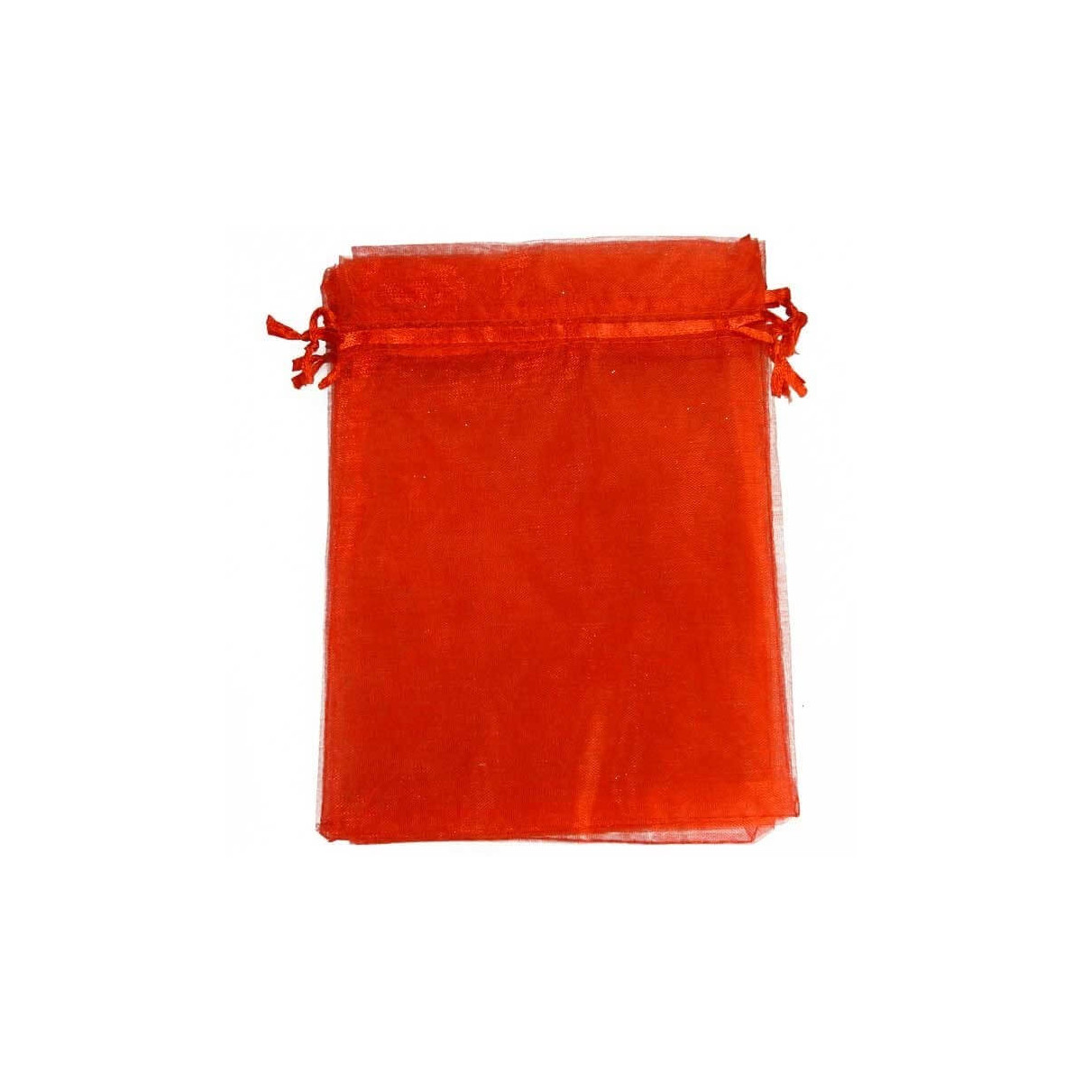Saquito de organza rojo 7 x 10
