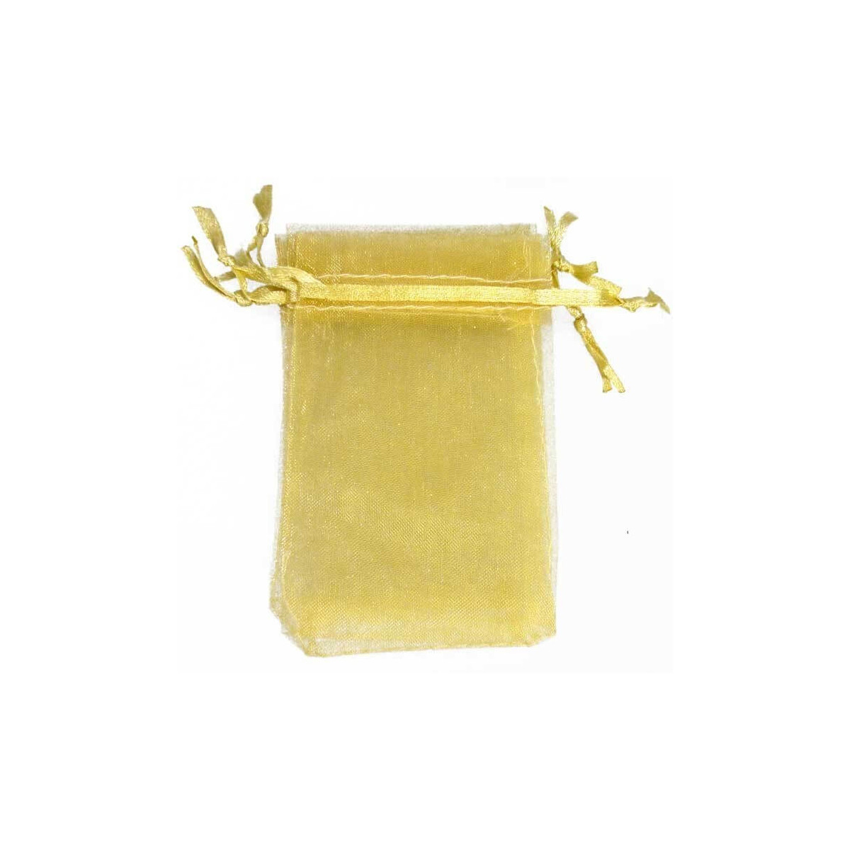 Saquito de organza dorada 7 x 10