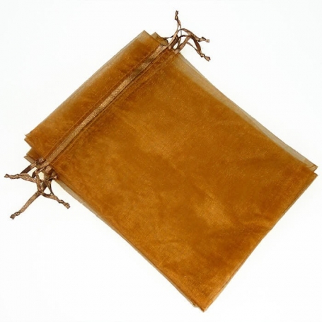 Bolsa De Organza Chocolate 15 X 20
