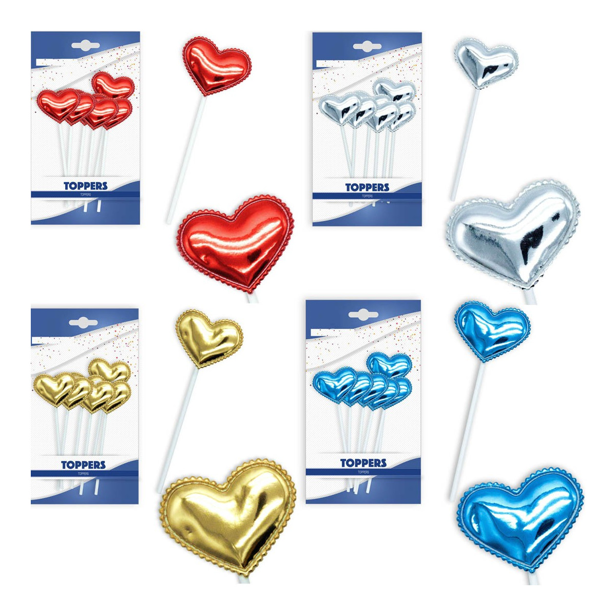 Pack toppers corazón