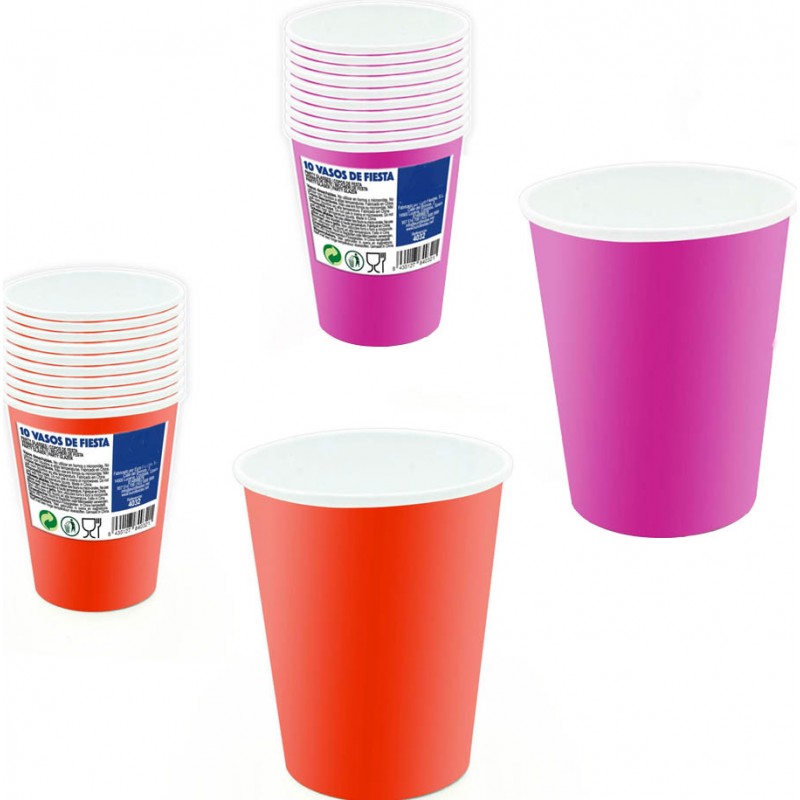 Pack de vasos desechables para fiestas