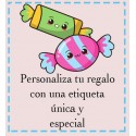 Adhesivo Caramelos con Dedicatoria Personalizada