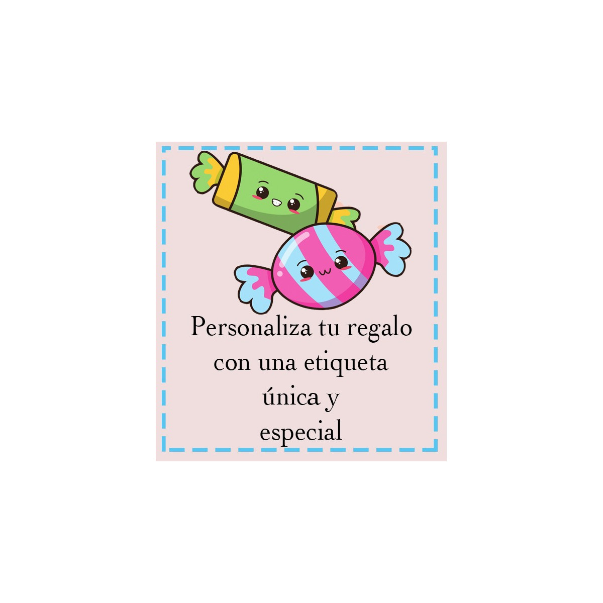 Adhesivo Caramelos con Dedicatoria Personalizada