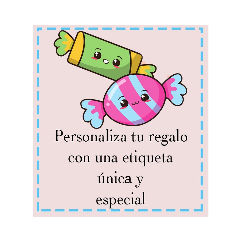 Adhesivo Caramelos con Dedicatoria Personalizada