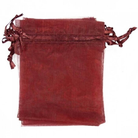 Bolsitas De Organza Granate 10 X 13