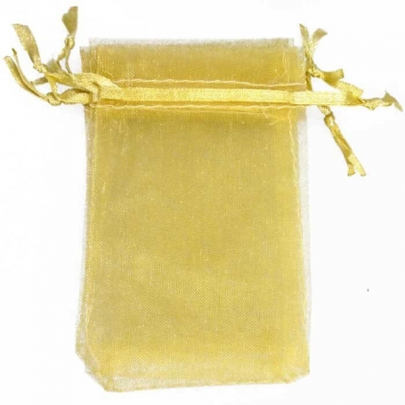 Bolsitas De Organza Dorada 10 X 13