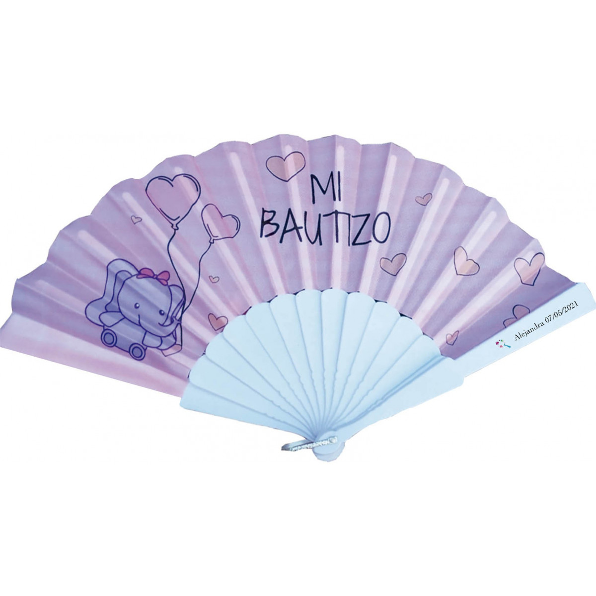 Abanicos de bautizo personalizado