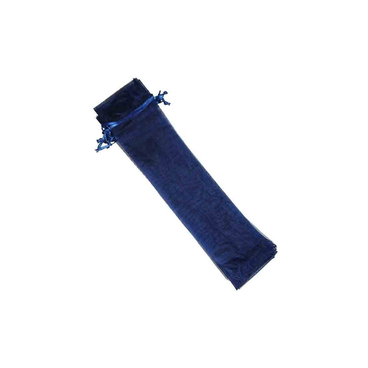 Bolsa de organza 30x7 cm azul marino