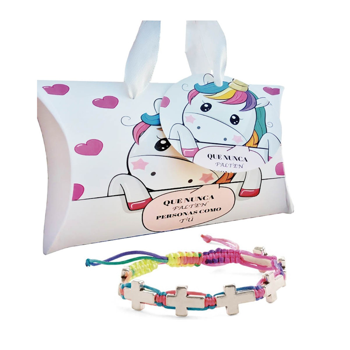 Pulsera cruz con caja