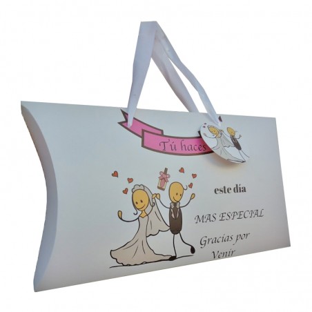 Set para hombres con caja y adhesivo de boda personalizado