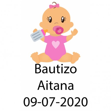 Vino tinto invitados bautizo con bolsa personalizado