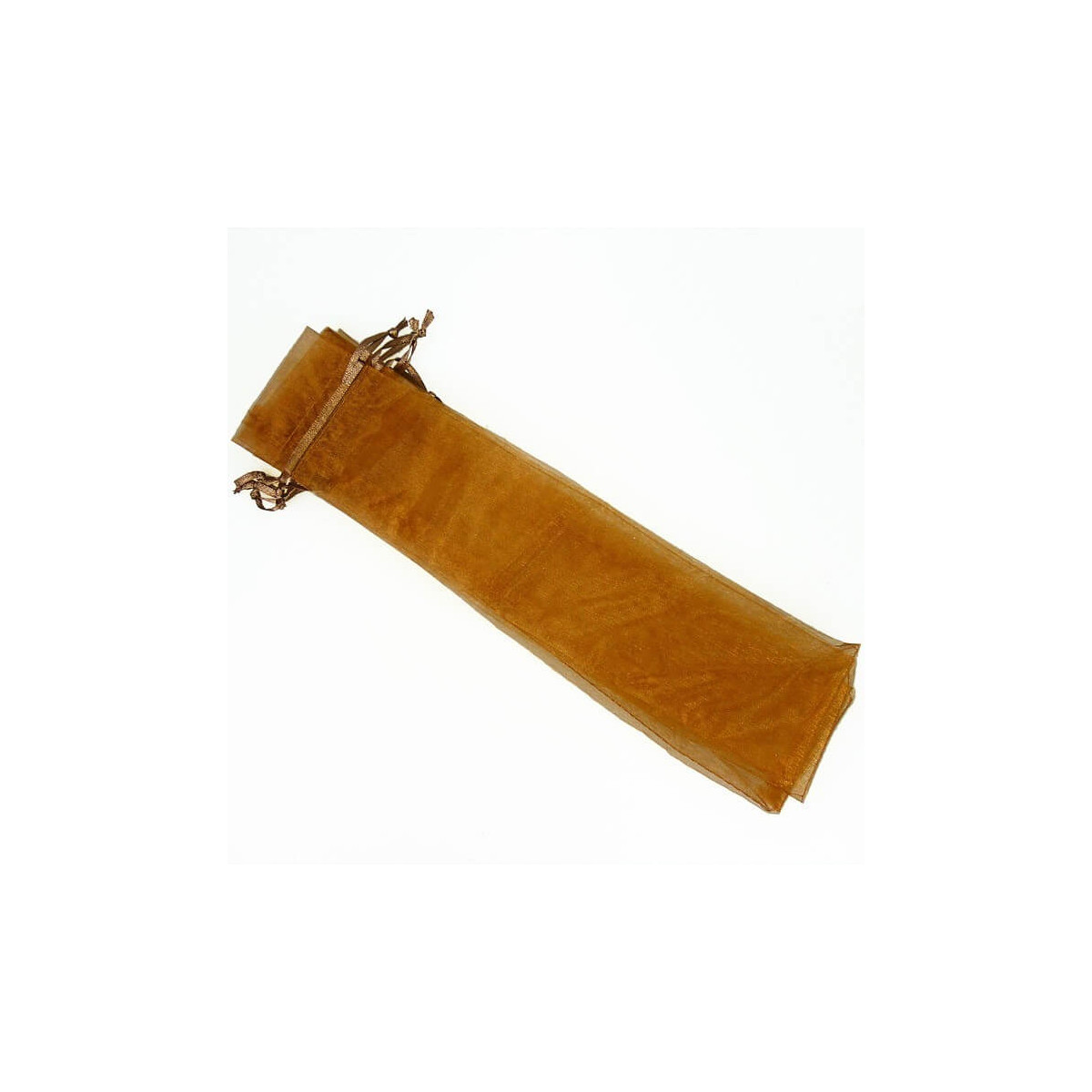 Bolsa de organza 30x7 cm marrón