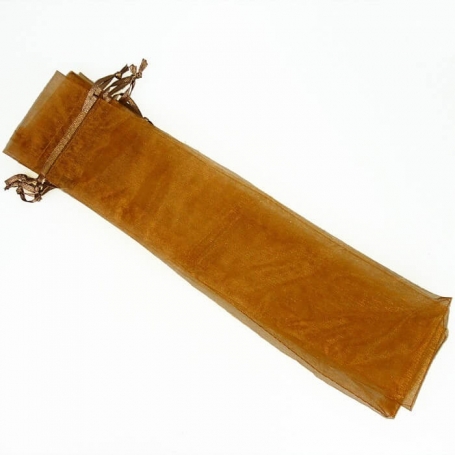 Bolsa De Organza Para Abanicos Chocolate