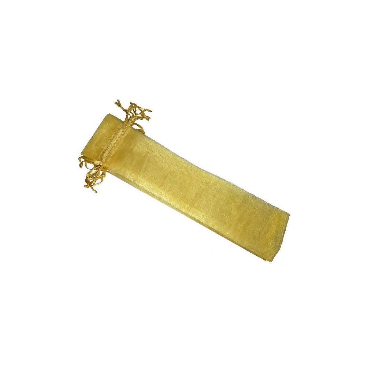 Bolsa de organza 30x7 cm dorada