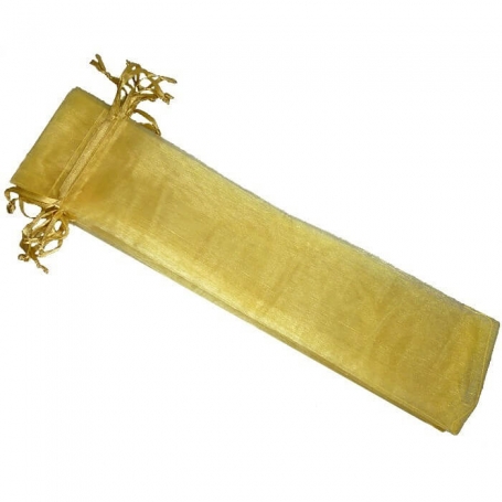 Bolsa De Organza Para Abanicos Dorada