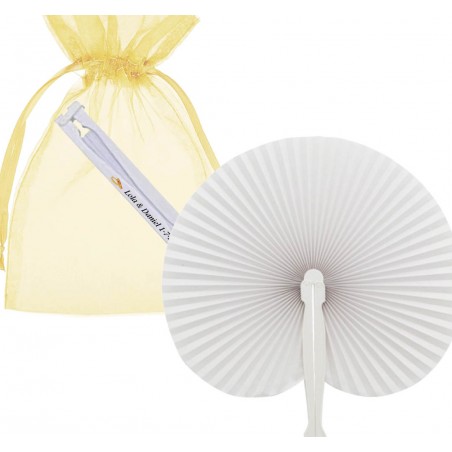 Pai pai con bolsa y adhesivo boda personalizado