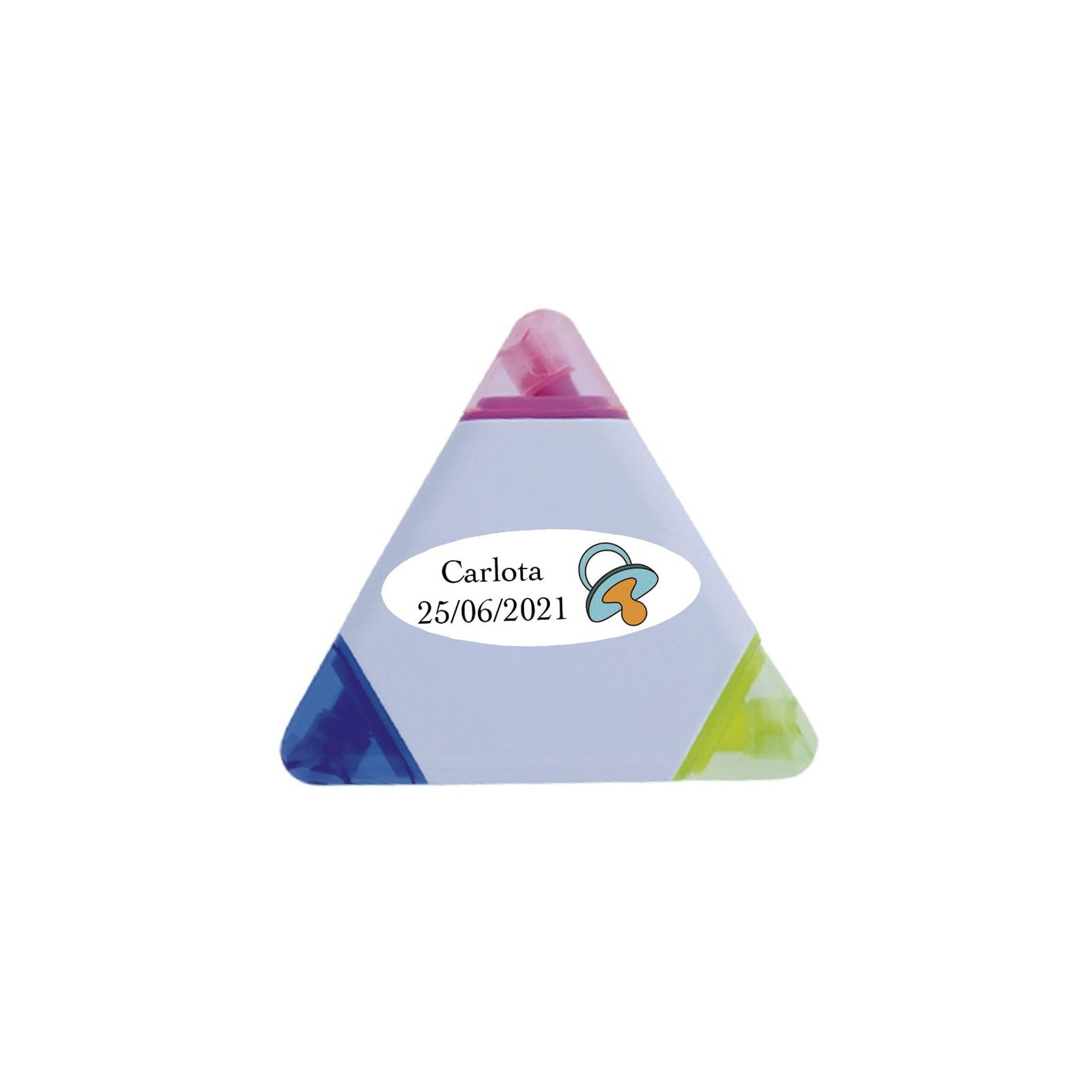 Marcador con adhesivo bautizo personalizado
