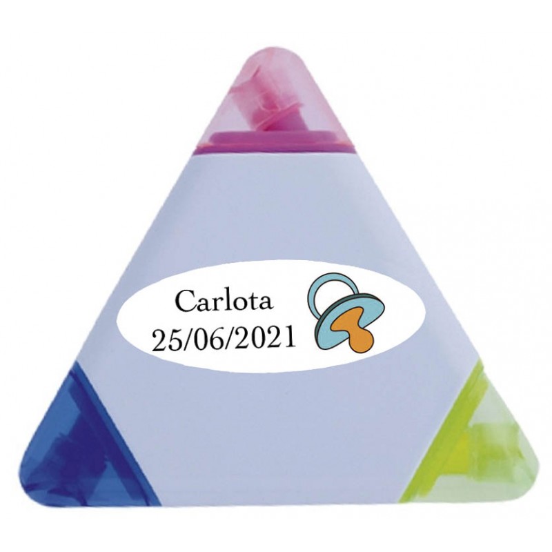 Marcador con adhesivo bautizo personalizado