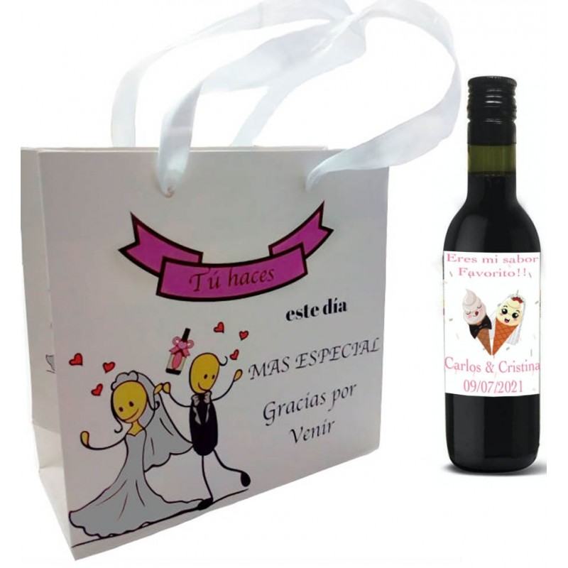 Tinto para boda detalles personalizados