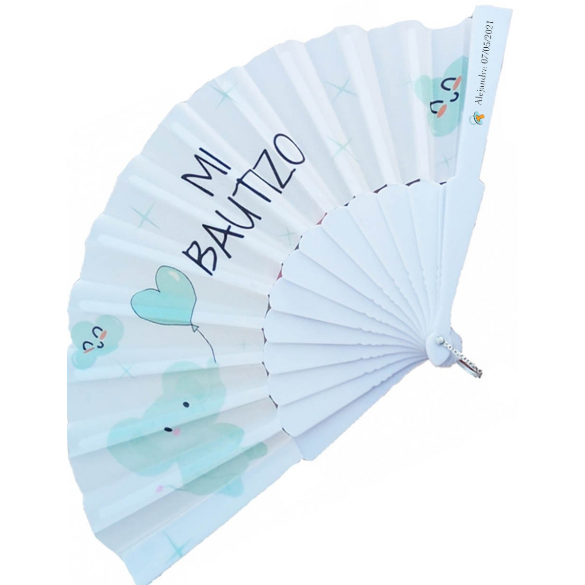 Abanico bautizo personalizado