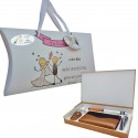 Set para hombres con caja y adhesivo de boda personalizado