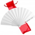 Abanico Blanco Con Bolsa Detalles de Boda para Invitados Personalizados