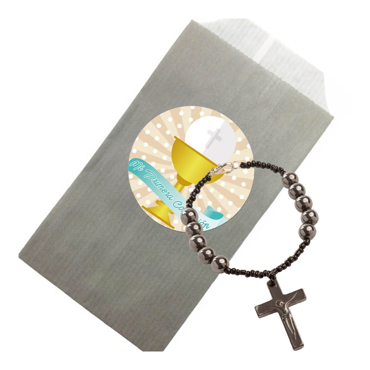 Pulsera comunión con sobre y adhesivo