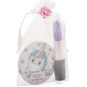 Espejo de unicornio con bolígrafo bolsa y flor
